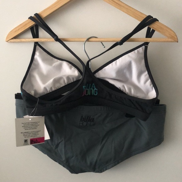 Billabong two piece bikini gray Women’s Medium - Picture 2 of 2